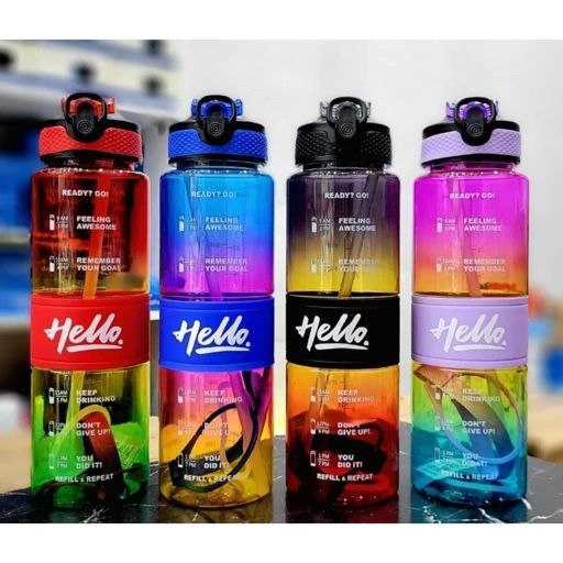 قمقمه هفت رنگ ۱۰۰۰میل hello