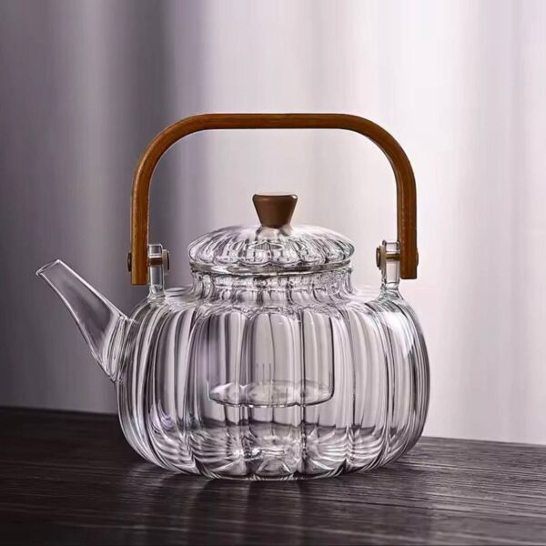 قوری پیرکس دسته بامبو 1000ml