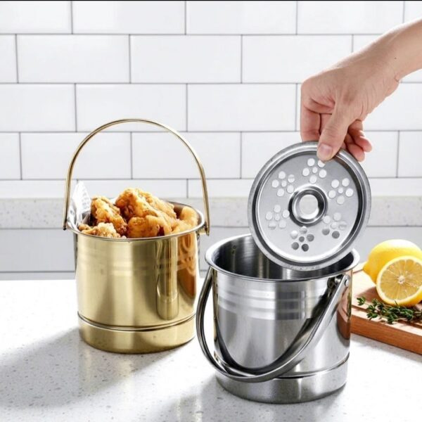سطل یخ استیل زیره دار 1 5 لیتری مناسب رستوران، کافیشاپ و پذیرایی